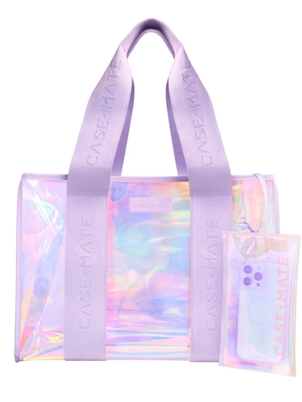 case-mate Soap Bubble Jelly Tote with Matching Pouch - Iridescent